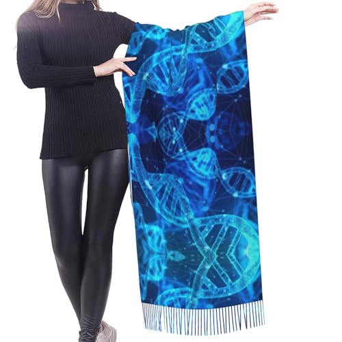 Dna Chain Photo Print Fringed Scarf Lightweight Women'S Fashion Scarf Soft Wrap Shawl Tassel Scarf Gift2