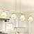OTeedo 39.3" 4-Light Modern Island Lights for Kitchen Farmhouse Chandeliers for Dining Room Linear Pendant Light Fixtures Dining Room Chandelier Over Table Frosted Glass Lampshade Gold Hanging Lamp