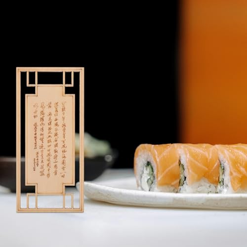 Plato decorativo de sushi de madera beige 4.88x2.2x0.08 in miniatura 6
