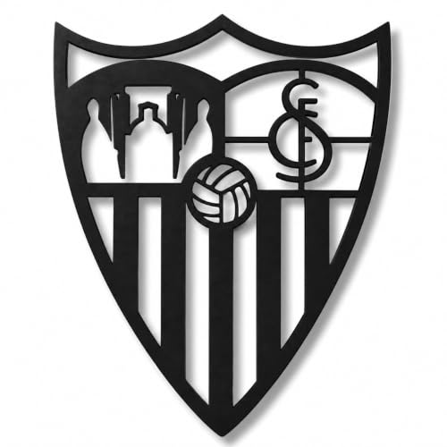 BUYLUX Cuadro Escudo Sevilla Pared Madera - Decoracion Habitacion, Hogar Moderno - Regalos Originales para Hombre, Niño - Cuadros Decoracion Salon Modernos - Poster Futbol (Sevilla)
