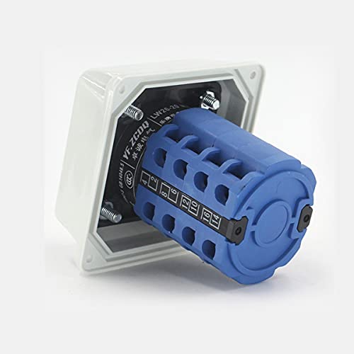 1Pcs Universal Changeover Selector Switch, With Waterproof Box, 3 Positions 16 Terminals, Power Transfer Switch, Lw26-25/4 25A Motor Generators, Rotary Cam Selector #TOP3