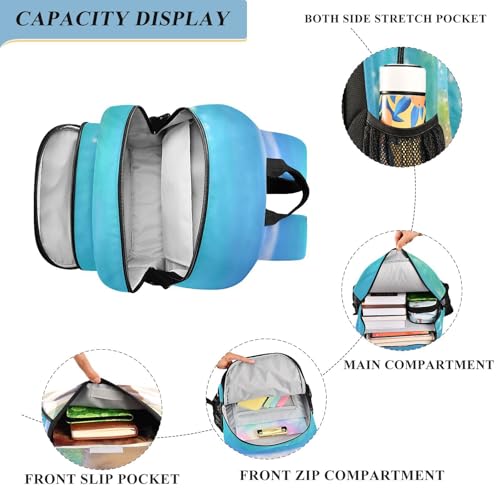 Cute Otter Blue Sea Backpack for Boys Girls Kids School Bag Lightweight Laptop Backpack Elementary Capacity Bookbags for Travel Daypack with Reflective Stripes4