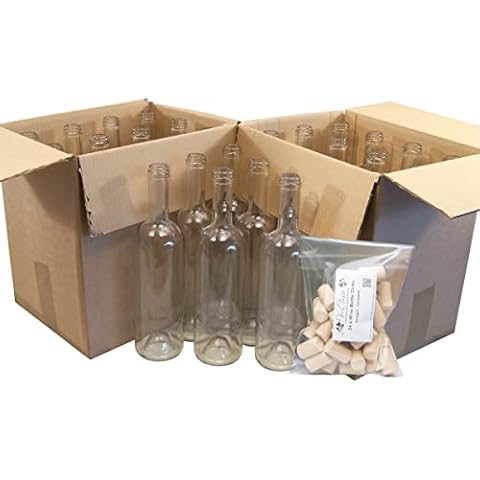 BALLIIHOO 24 Pack Clear Wine Bottles Cover