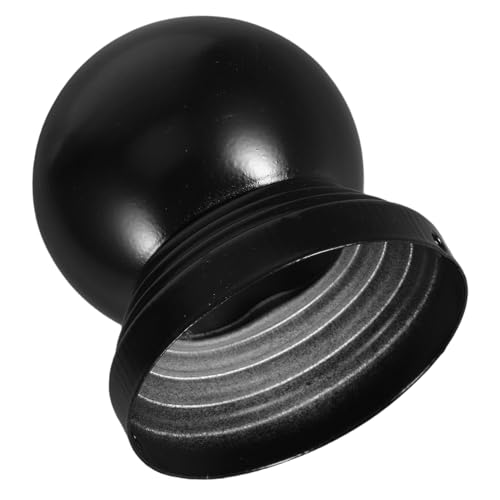 Holibanna Metallzaunkappen Aus Eisen Schwarze Kugelkappen Für Zaunpfosten Torverzierungen Zaunrohrkappen Pfostenrohrkappen Gartenzaun Schmuck Torornament Zäune