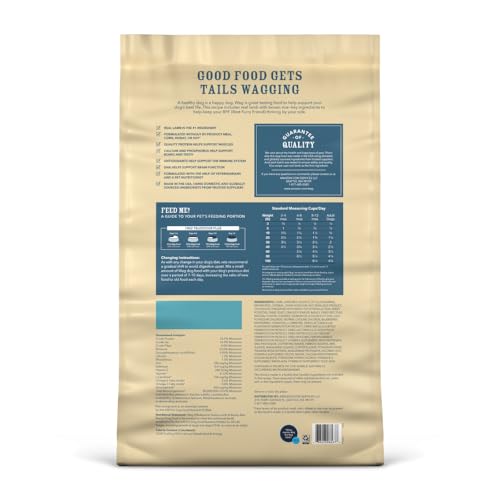 Image of Amazon Brand - Wag Adult Premium Nutrition Dry Dog Food, Supports Stomach and Skin Health, Lamb and Brown Rice, 30 lb Bag