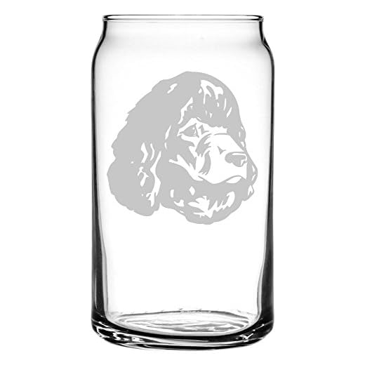 Irish Water Spaniel Dog Personalized Custom Etched All Purpose 16oz Can Glass