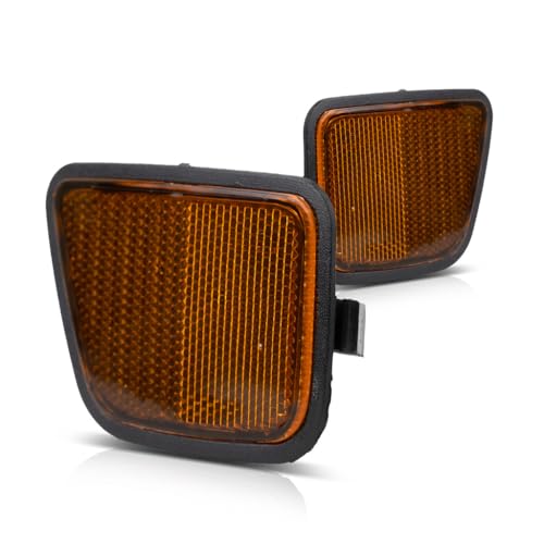 Image of For Honda CRV Front Reflector Assembly Unit 1997-2001 Pair Driver and Passenger Side | Yellow Lens | DOT Certified | HO2556101 + HO2557101 | 33851-S10-A01 + 33801-S10-A01