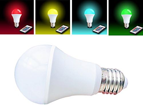 [Clearance] YSM Dimmable LED Bulb 16 Color Changing 5W LED Light Bulb Standard E27 Light Socket with Remote Control(White)