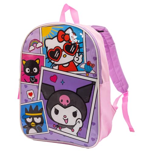 Fast Forward Mochila infantil de 38 cm | Mochila para meninos e meninas | Alças acolchoadas e compartimento grande com zíper | Material escolar, Kuromi, 15 Inch, Moderno