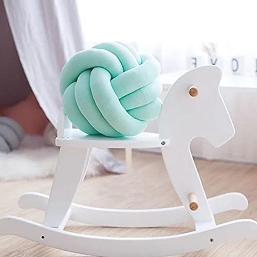 Knot Pillow Ball Round Cushion Pillows, Children Room Decoration Plush Toys Calming Stress Relief Toy (Mint,8.5In/22Cm) #TOP4