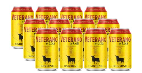 Osborne Veterano & Cola 12 x 0 33l Dosen Longdrink - fertig gemixter Cola Cocktail mit 10% vol. - süffig & ausgewogen mit Karamell- und Vanillenoten