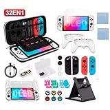 2️⃣ Mayor comodidad de juego con grips y fundas ergonómicas Disfruta de sesiones más cómodas gracias a los 2 grips grandes tipo mando y las 4 fundas de silicona para Joy-Con (rojo, azul, negro L/R). Ideales para mejorar agarre y control.