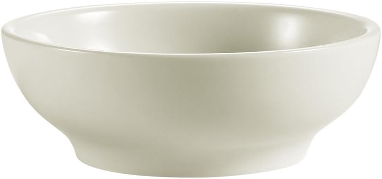 CAC China REC-65 Rolled Edge 5-1/2-Inch Stoneware Bowl, 12-Ounce, American White, Box of 36