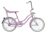Classic ,Curvy Girls beach cruiser bicycle with 20”durable steel frame,ideal for casual,comfortable riding with families friends around or on the beach. Upright riding style keeps your back and shoulders comfortable,dual-spring saddle making your rid...