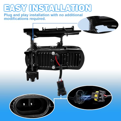 LED Fog Lights Assembly Fit For 1999-2002 Silverado 1500 2500/2001 2002 Silverado 1500HD 2500HD 3500/2000-2006 Tahoe Suburban 1500 2500 Fog Lamps by Boxlight - Used condition - Image 7