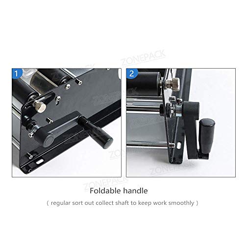 Zonepack Manual Round Labeling Machine With Handle Manual Round Bottle Labeler Label Applicator For Glass Metal Bottle #TOP5