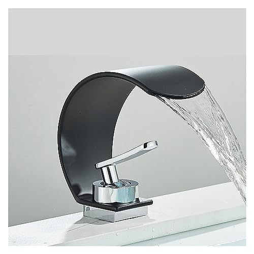 Robinet d'eau cascade haut de gamme mitigeur noir fini nickel brossé - 3