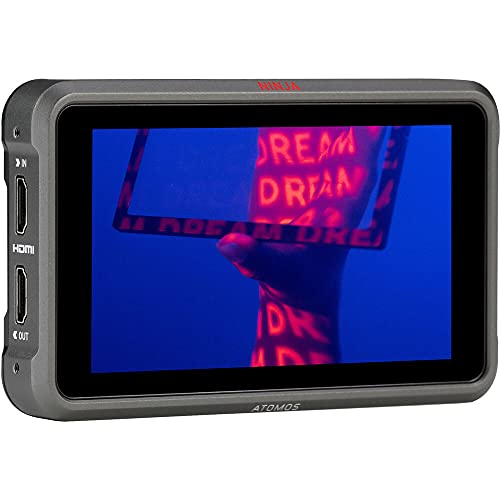 Atomos Ninja V+ 5" 8K Hdmi H.265 Raw Recording Monitor Bundle With Lithium-Ion Battery Pack And Ac/Dc Charger #TOP1
