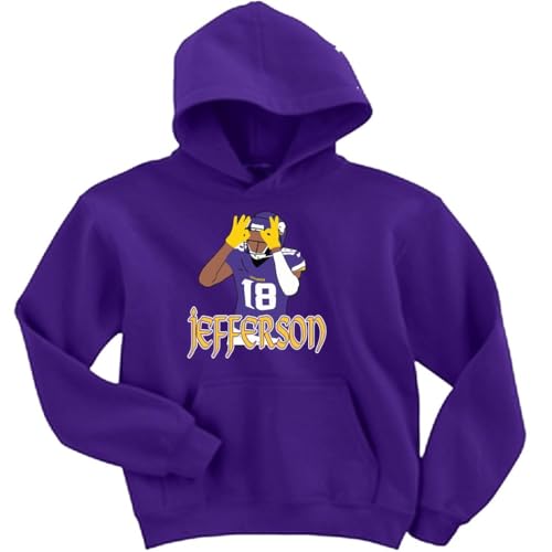 Justin Jefferson Minnesota Griddy Hooded Sweatshirt Hoodie