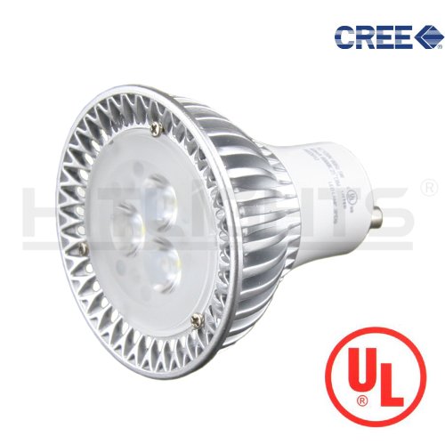 HitLights CREE 6W Cool White (6000K) MR16 Dimmable LED Light Bulb, GU10 Base, Equivalent to 50W Halogen, 5 Year Warranty, UL Listed