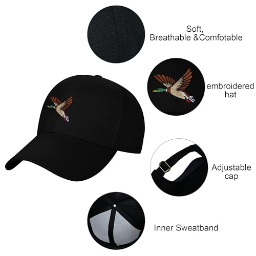 Image of Embroidered Baseball Cap for Women Men Adjustable Baseball Hat Black Baseball Cap Trucker Hat