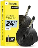 Alphatrail Camera d'aria Bicicletta AirFusion 24 Pollici AV Schrader Valvola 2x Set con Garanzia di Mobilità I Copertoni compatibile con Continental, Conti, Schwalbe, Maxxis & Kenda