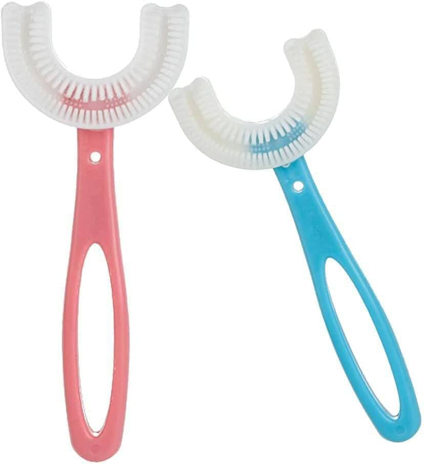 Revin Enterprise U Shaped Toothbrush For 6-12 Years Kid, Soft Silicone Brush Head, Manual Toothbrush 360° Oral Teeth Cleaning Tool, Mouth-Cleaning (Multicolor Pack of 2). (B0BFL2B4M7) Amazon Price History, Amazon Price Tracker