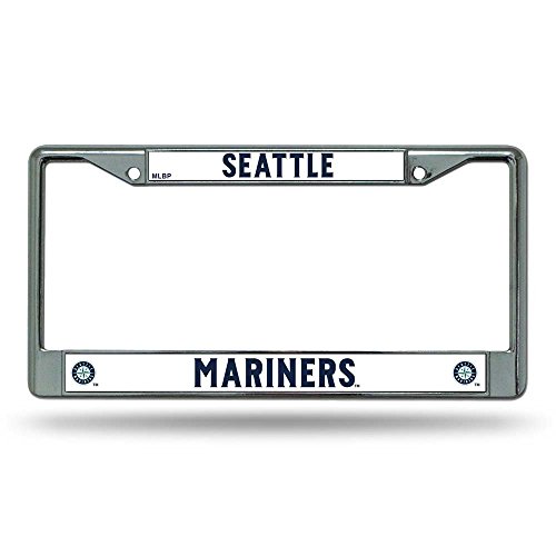 Rico Industries FC4910 MLB Seattle Mariners Chrome License Plate Frame