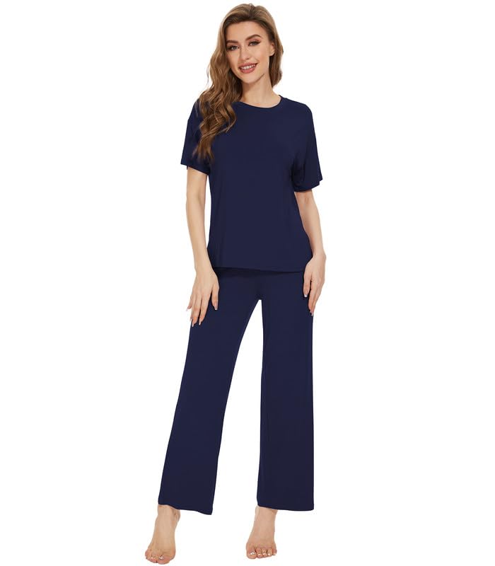 Pyjama en viscose de bambou femme contre la chaleur nocturne | Ensemble de nuit fluide