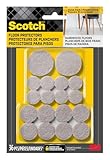 Scotch Brand SP842-NA Scotch Felt Value Pack, 16-3/4, 16-1, 4-1.5 in. Round, 36 Pads, Beige