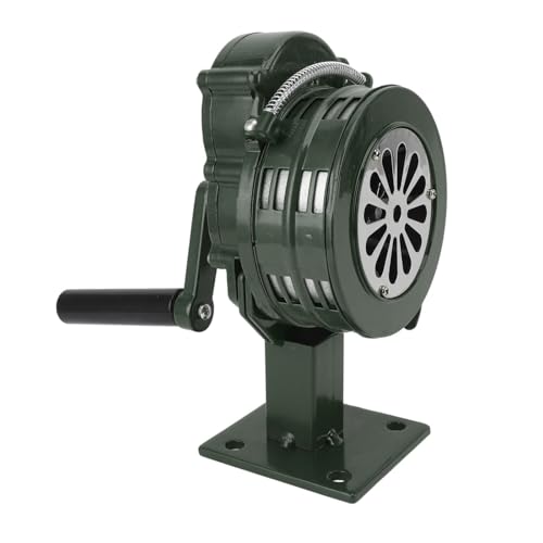 Hand Held Siren Horns, High Frequency Alarm Air Siren Sound Adjustable Volume Solid Structure for Industrial Places for Schools (Green)