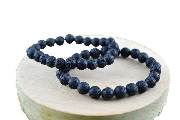 Bracelet de lave noire résistant qui s'adapte à tous les poignets