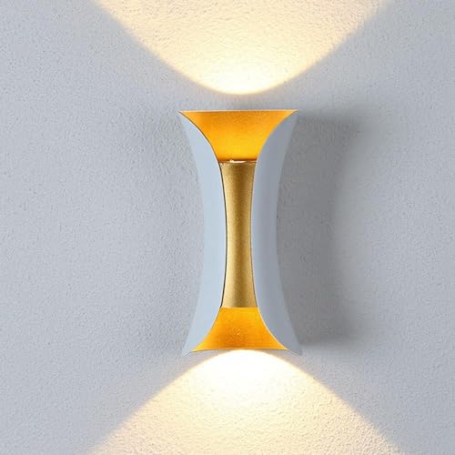 Aplique exterior IP65 impermeable con doble cabezal luminoso ZR98US y aluminio esmerilado