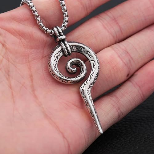 Collier viking serpent pour homme et femme, pendentif totem punk idéal pour look biker - 5