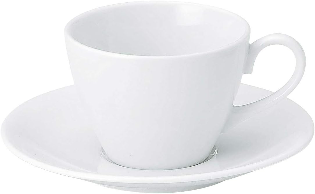 Maruka Koyo 50900052 Cup Saucer, Fresco, Long Diameter 4.5 x Short Diameter 3.2 x Height 2.5 inches (11.3 x 8.2 x 6.3 cm), Commercial Use