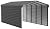 Arrow Carports Galvanized Steel Carport, with 2-Sided Enclosure, Compact Car Metal Carport Kit, 12' x 24' x 9', Charcoal