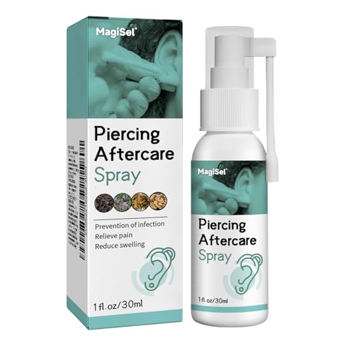 Piercingspray Piercingcare, Piercing Aftercare Spray, Spray Cuidado Postpunción, Limpia suavemente los piercings de las orejas y suciedad detrás de las orejas, 30ml