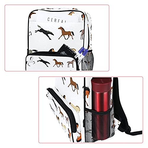 Sac à dos portable imprimé cheval pour protéger votre PC avec style