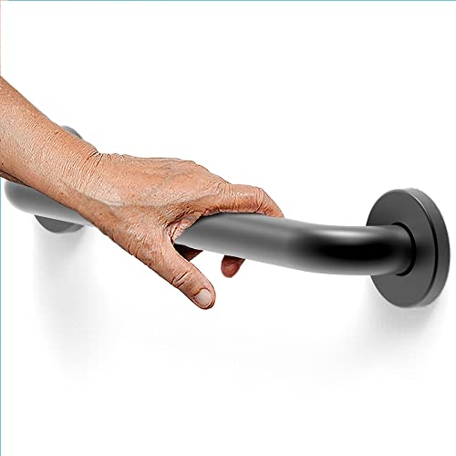 Ameriluck Dual Pack 1-1/4 X 16‘’ Stainless Steel Bath Safety Grab Bars, Ada Compliant 500Lbs Loading Capacity, Matte Black #TOP7