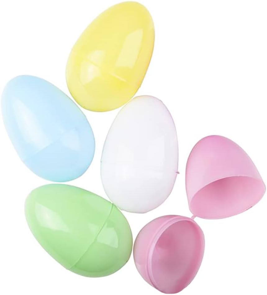 The Dreidel Company Pastel Fillable Easter Eggs with Hinge Bulk Colorful Bright