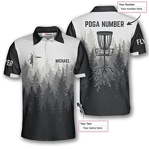 PRIMESTY Disc Golf Polo Shirts for Men, Custom Name & PDGA Number Jerseys, Size S-5XL4