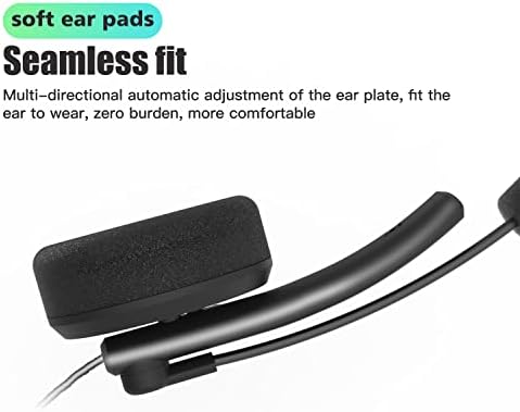 Venker USB Headset with Microphone Noise Cancelling, USB Type-C/USB-A Jack 2-In-1 Earphone with Volume Control, Laptop Computer On-Ear Headphones