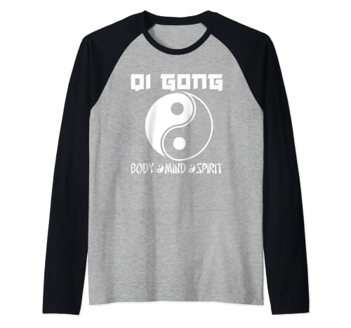 Qigong Yin Yang | Artes Marciales Chinas | Meditación de China Camiseta Manga Raglan