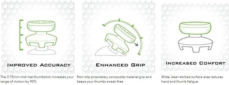 "Constellation" Black Performance Controller Joystick Analog Thumbstick Thumb Grip Cap Extender for Playstation 4 PS4 Playstation 5 PS5