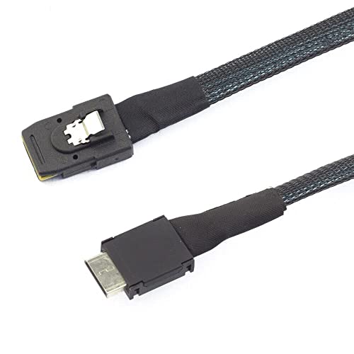 Cable Mini SAS SFF-8087 a Oculink SFF-8611 de 1 metro para servidores en color negro