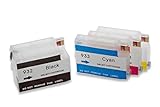 Aus dem Hause vhbw. vhbw CISS Leer Druckerpatrone Tintenpatrone Set B/C/M/Y mit Chip für HP Officejet 6100 eprinter, 6600 E-ALL-IN-ONE, 6700 Premium