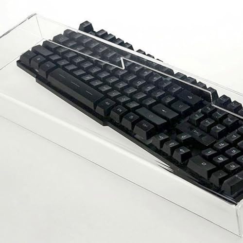 Cubierta protectora transparente de acrílico y protector de teclado antipolvo removible 4