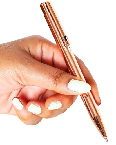Image of worison Elegant Slim Metallic Retractable Ballpoint Pens Smooth, Sturdy Ideal for Gifting (Copper, Pack of 1)