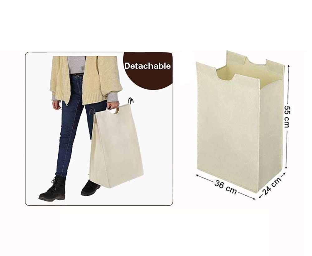 Carretillas Móviles, Camiones de Mano de Almacenamiento de Cocina, Carro de Clasificador de Lavandería de 3 Bolsas, Carro de Clasificación de Lavandería de Servicio Pesado con Bolsas de Tela Mó
