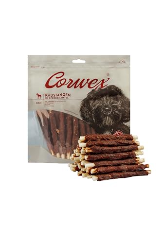 Corwex Kaustange (500g, Pferd) mit Fleisch ummantelt, Getreidefreie, Premium Kausnack für Sensible Hunde
